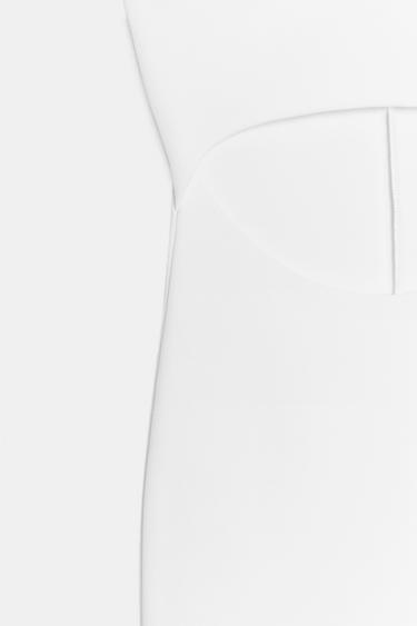 ROBE MI-LONGUE AJOURÉE EN MAILLE STRETCH - Blanc de Zara - Image 7