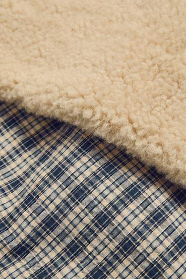 COUVERTURE VICHY ANIMAUX - Bleu de Zara - Image 2