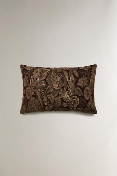 HOUSSE DE COUSSIN JACQUARD FLORAL - Marron de Zara - Image 2