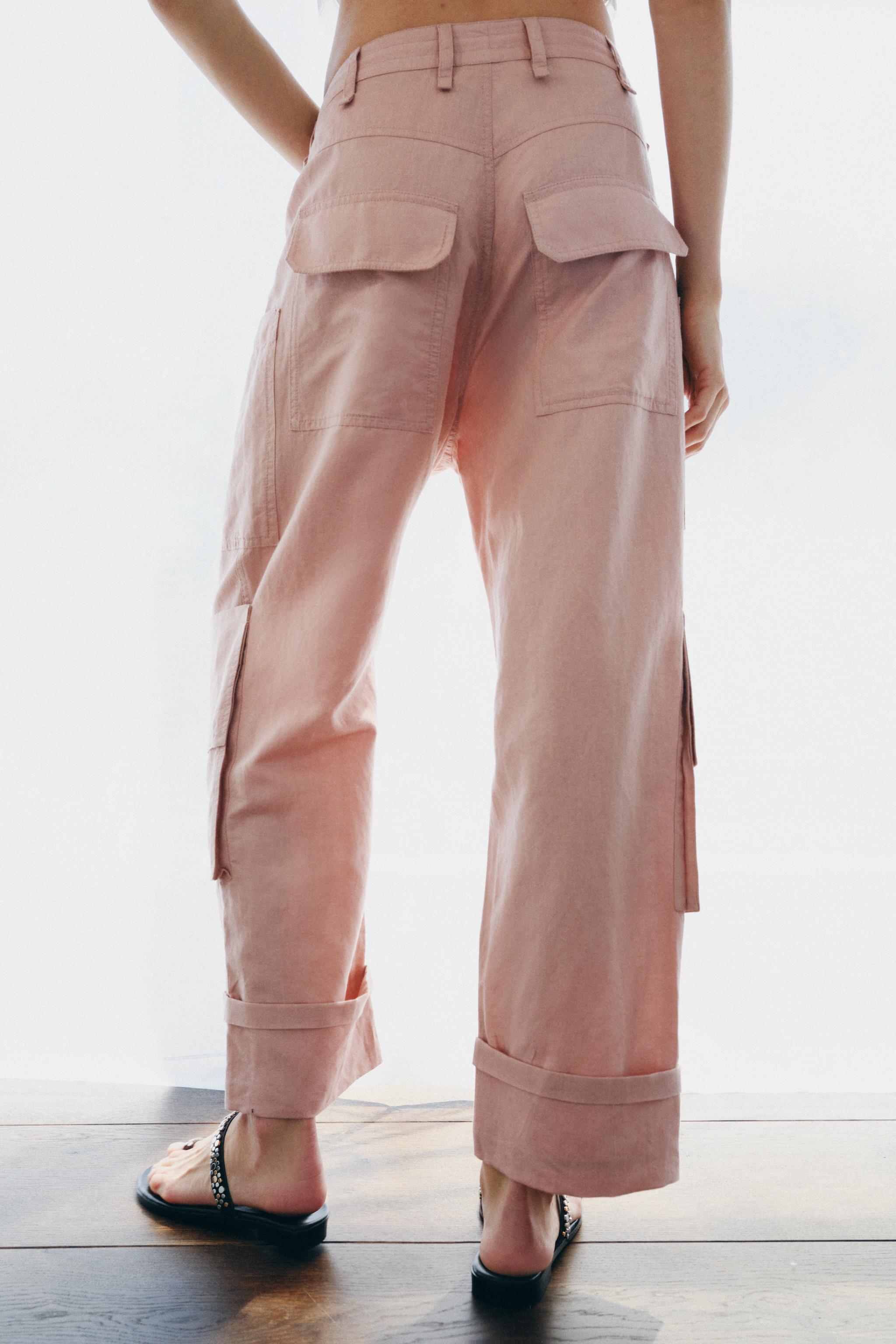 ZW COLLECTION LINEN CARGO PANTS