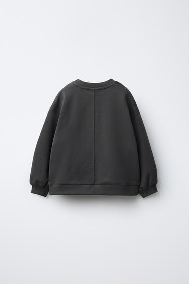 SUDADERA INTERLOCK LISA - Antracita oscuro de Zara