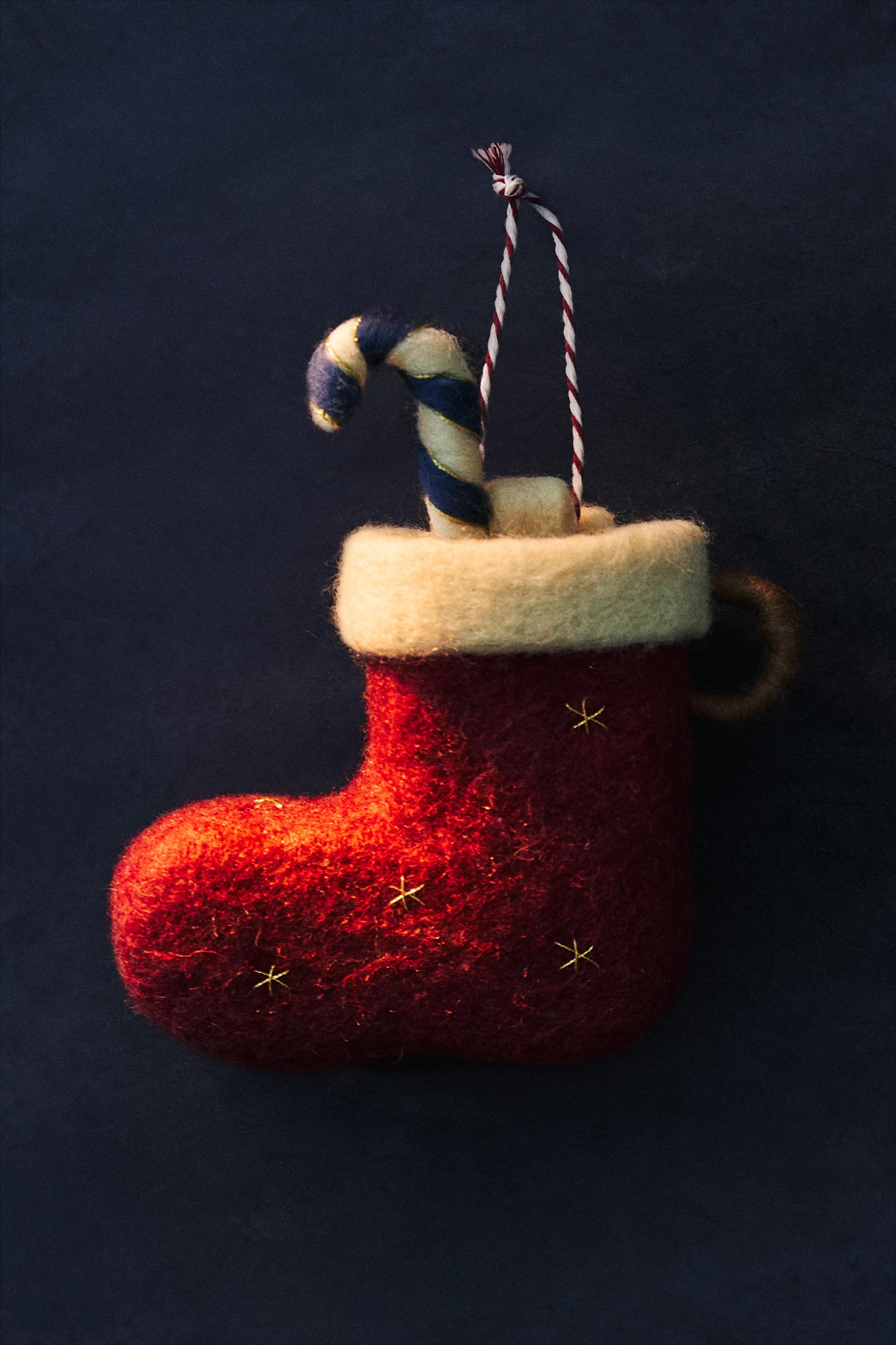 ORNEMENT BOTTE FEUTRE POUR SAPIN DE NOËL