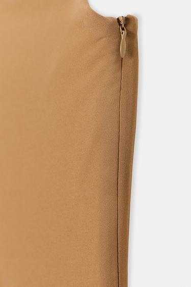 CONTRAST DRESS WITH DOTS - Caramel by Zara - Image 6