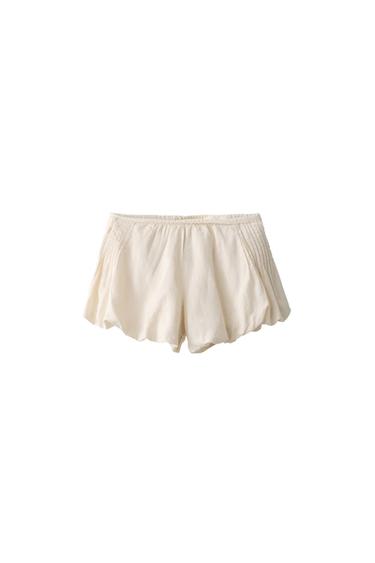 2-5 AÑOS/ SHORT BOMBACHO ALGODÓN LINO LIMITED EDITION - Crudo de Zara