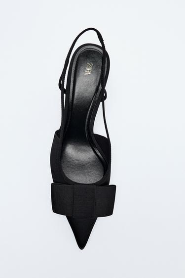 SABATES DE TALÓ SENSE TALONERA AMB LLAÇ - Negre de Zara