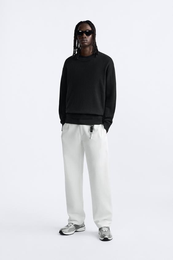 COTTON-WOOL SWEATER - Black | ZARA United Kingdom