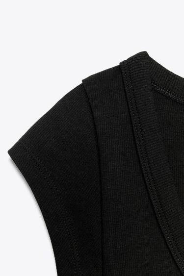 ROUND NECK T-SHIRT - Black by Zara - Image 2