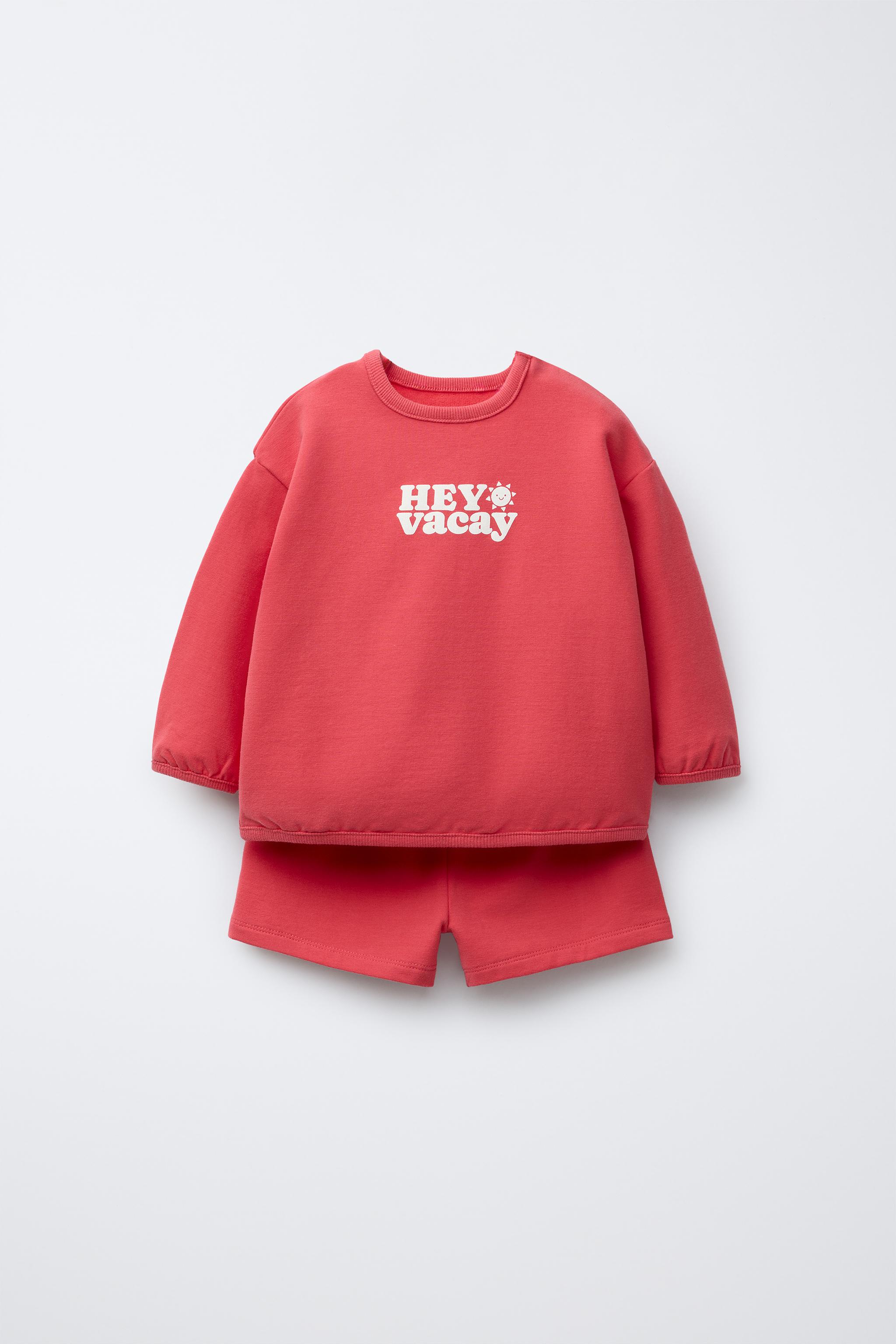 ENSEMBLE SWEAT-SHIRT ET BERMUDA À INSCRIPTION