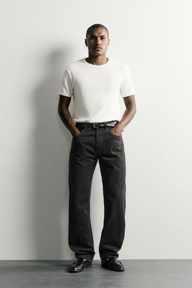 STRAIGHT-LEG ФАРМЕРКИ - Црна од Zara