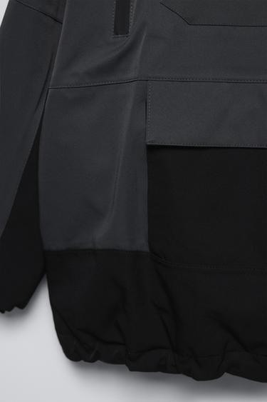 WATER-REPELLENT AND WINDPROOF RECCO® SYSTEM KANGAROO JACKET - SKI COLLECTION - Black by Zara - Image 10