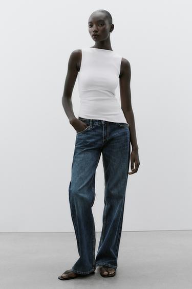 ASYMMETRIC T-SHIRT WITH PLEATS - White by Zara - Image 0