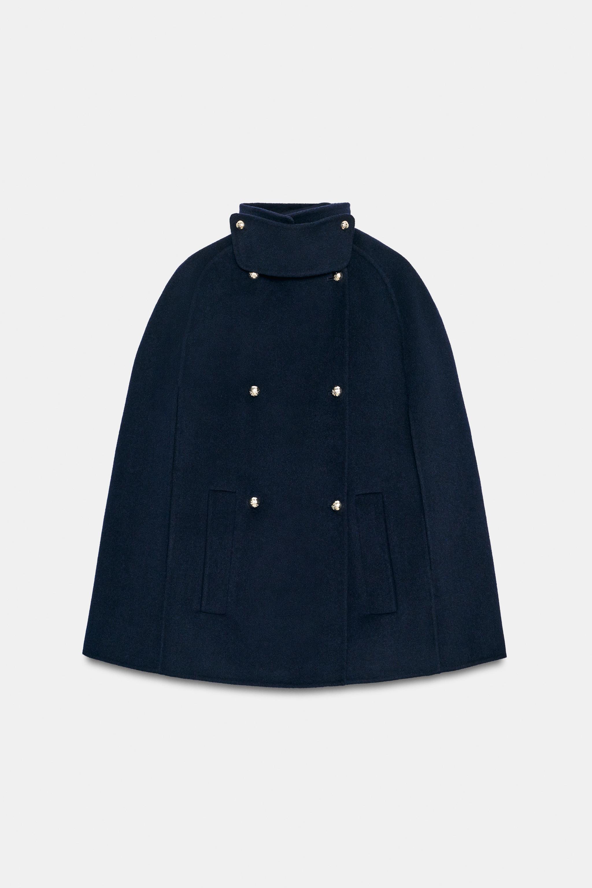 ZW COLLECTION WOOL BLEND BUTTON CAPE