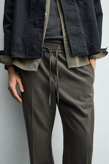 PANTALON JOGGER À TAILLE CONFORTABLE - Vert moyen de Zara - Image 4