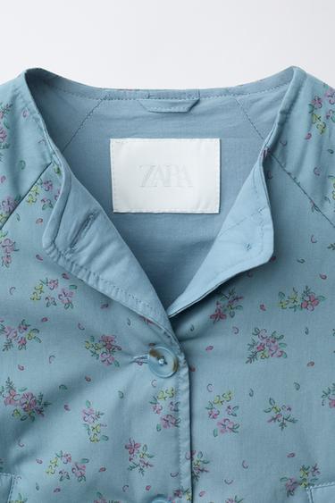 FLORAL PRINT JACKET - Bluish by Zara - Image 7