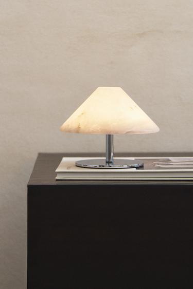 KABELLOSE TISCHLAMPE AUS ALABASTER - Cremefarben von Zara