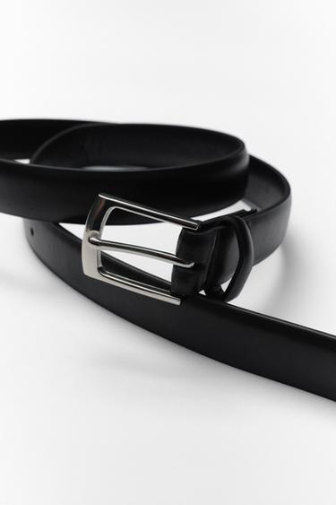 LEATHER BELT - Black by Zara
