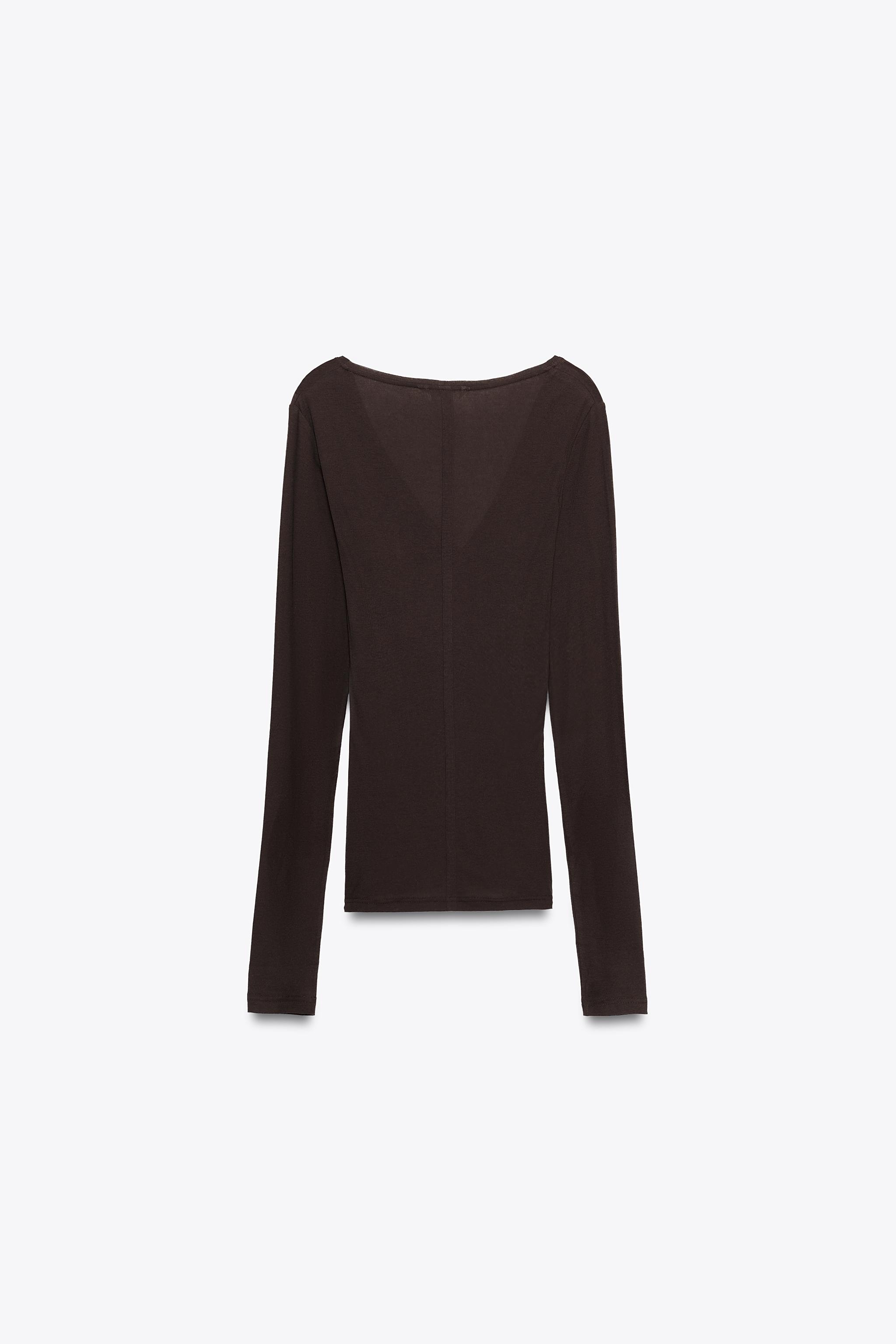 VネックTシャツ - ネイビーブルー | ZARA Japan / 日本
