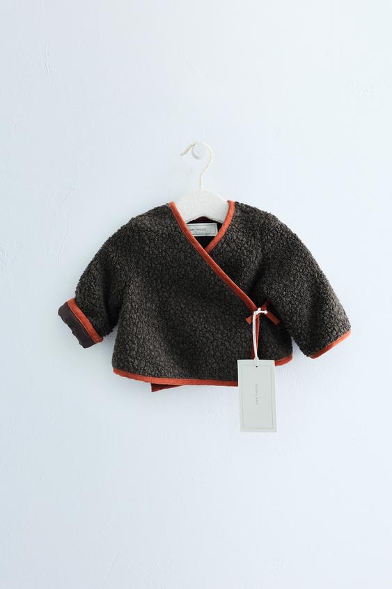Zaras ZARA TIMELESS - JACKA MED TEDDYFODER OCH ULL - Brun/prick - Bild 0