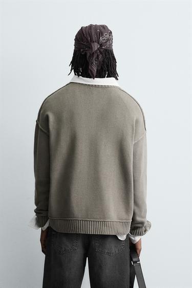 WASHED PRINT SWEATER - Grey by Zara - Image 2
