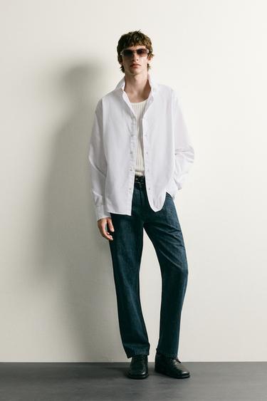CAMISA REGULAR FIT ALGODÓN - Blanco de Zara - Imagen 0