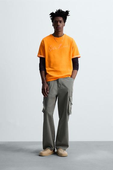 Zara OTIS KWAME KYE QUAICOE SIGNATURE T-SHIRT - Orange - Image 0