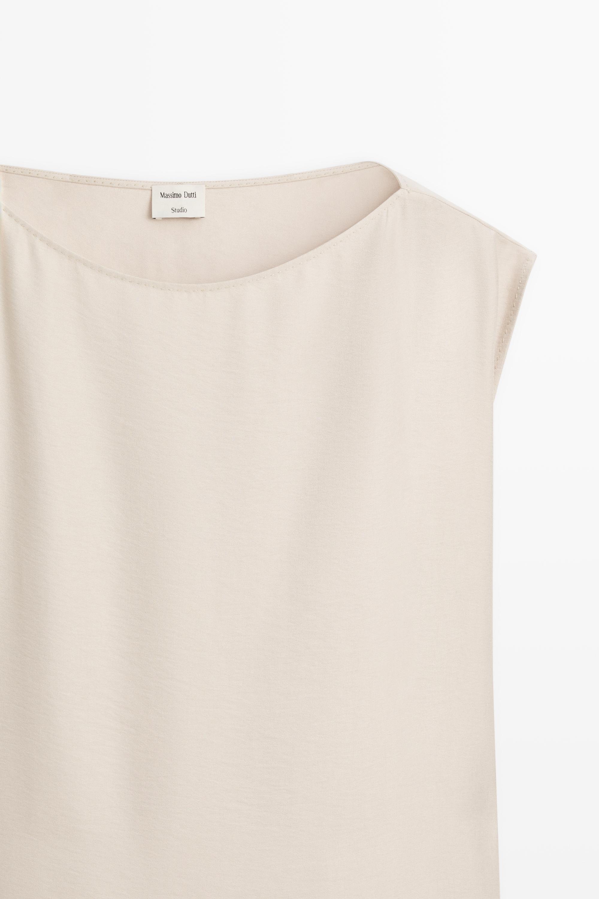Asymmetrical drape detail dress - STUDIO