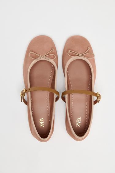 BALLERINES EN DAIM AVEC BRIDE - Rose de Zara - Image 5