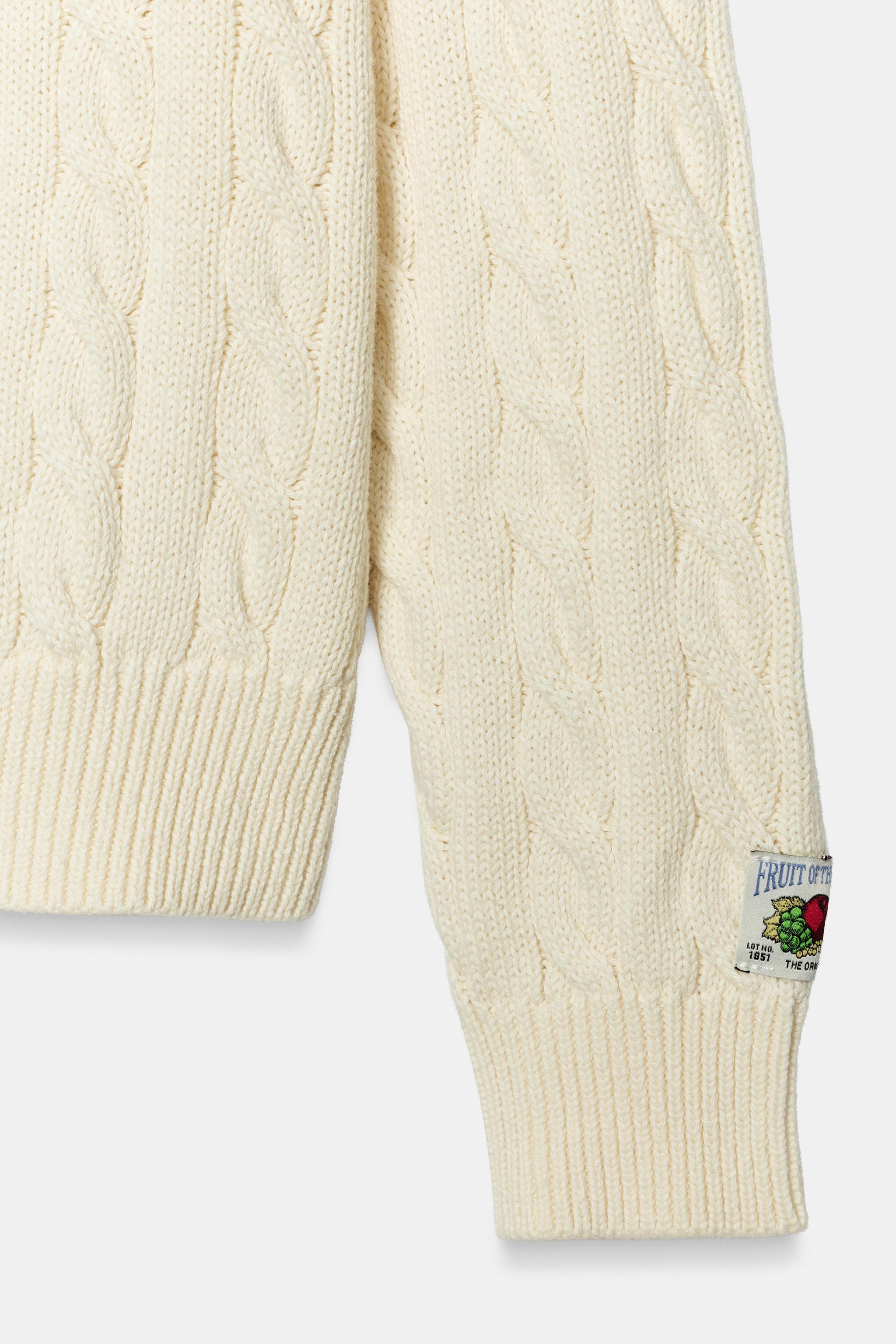 PULL EN MAILLE TORSADÉE STRUCTURÉE FRUIT OF THE LOOM™