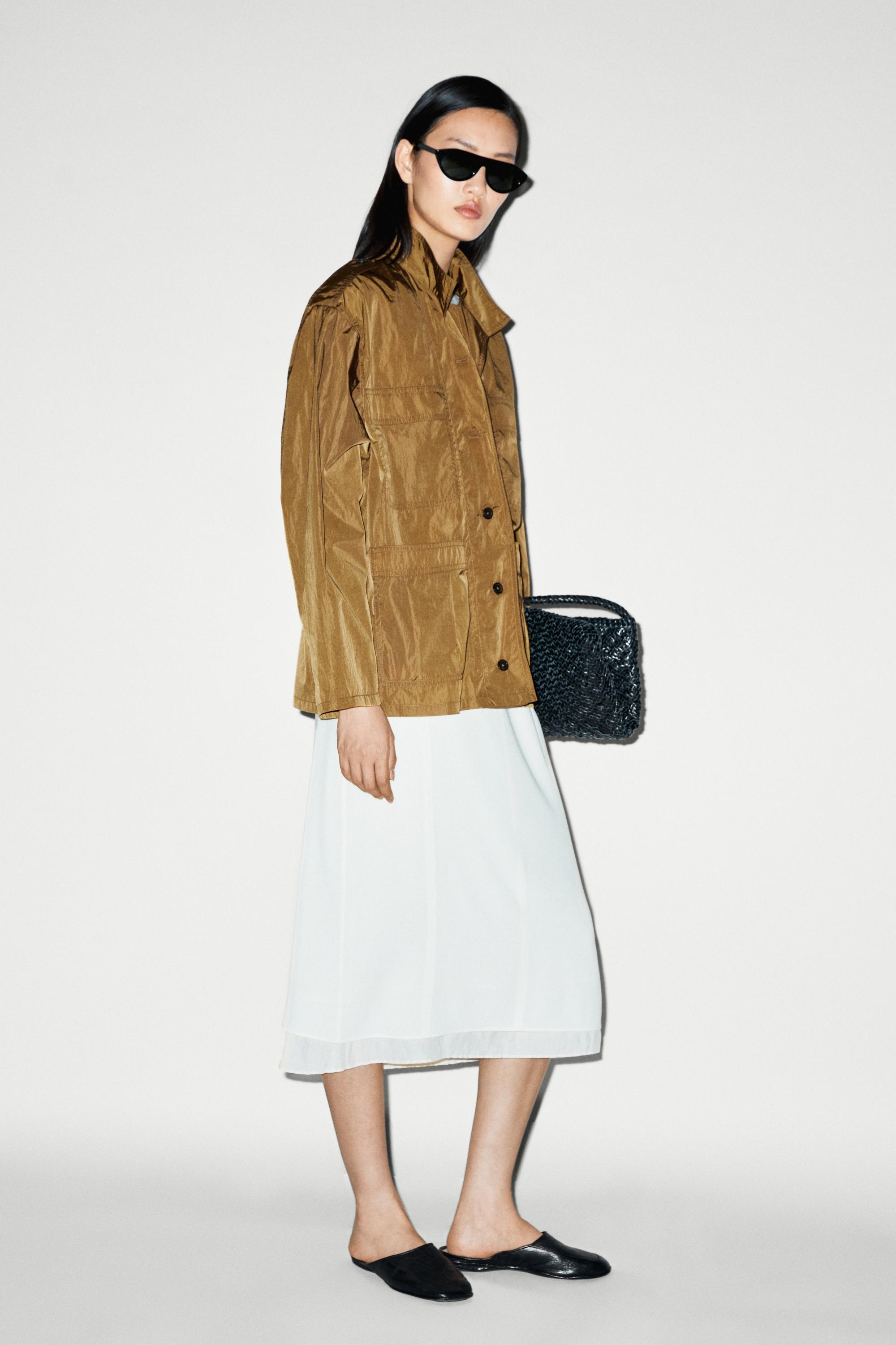Technical overshirt with pocket details — Toffee
