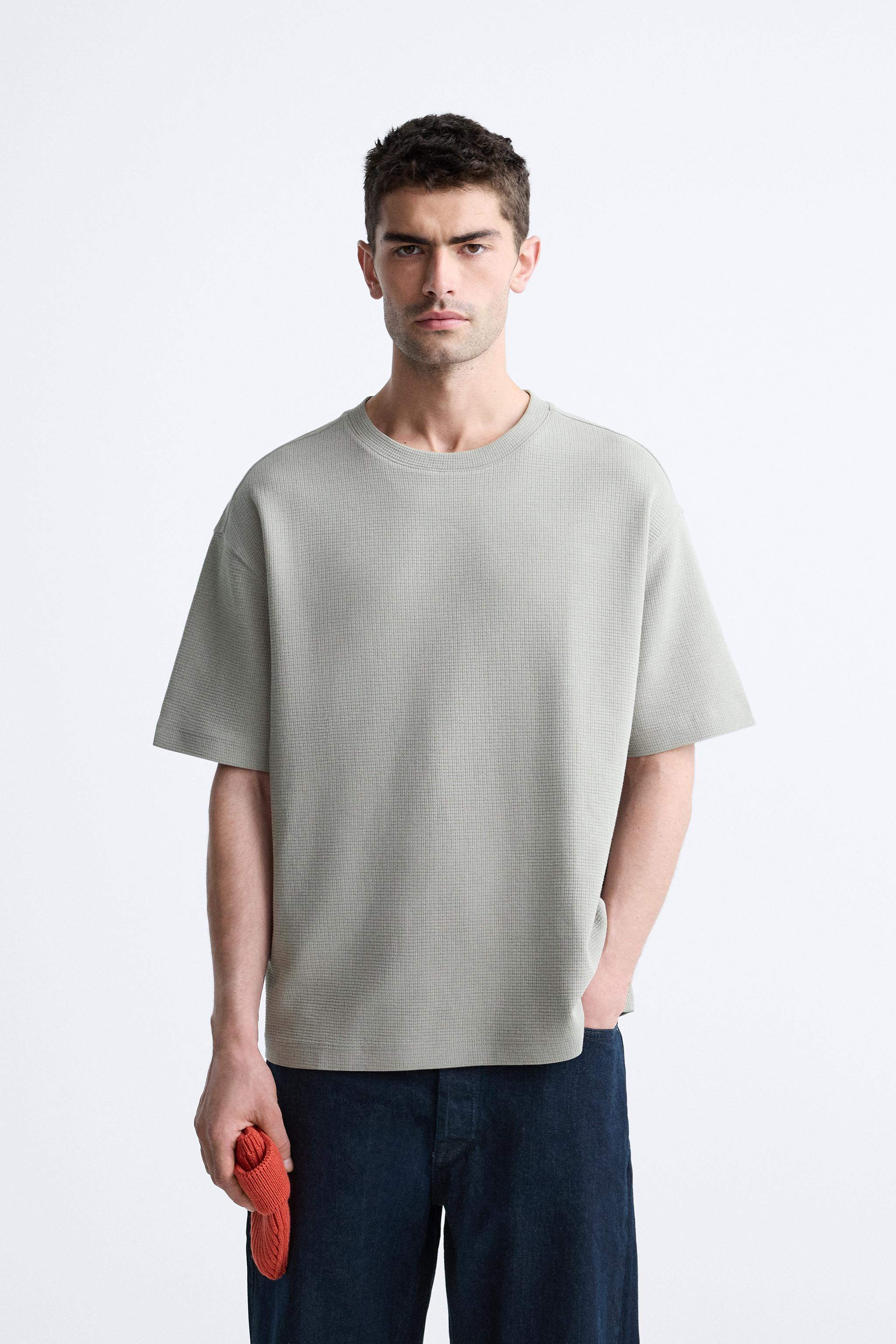 TEXTURED T-SHIRT - Stone | ZARA United States