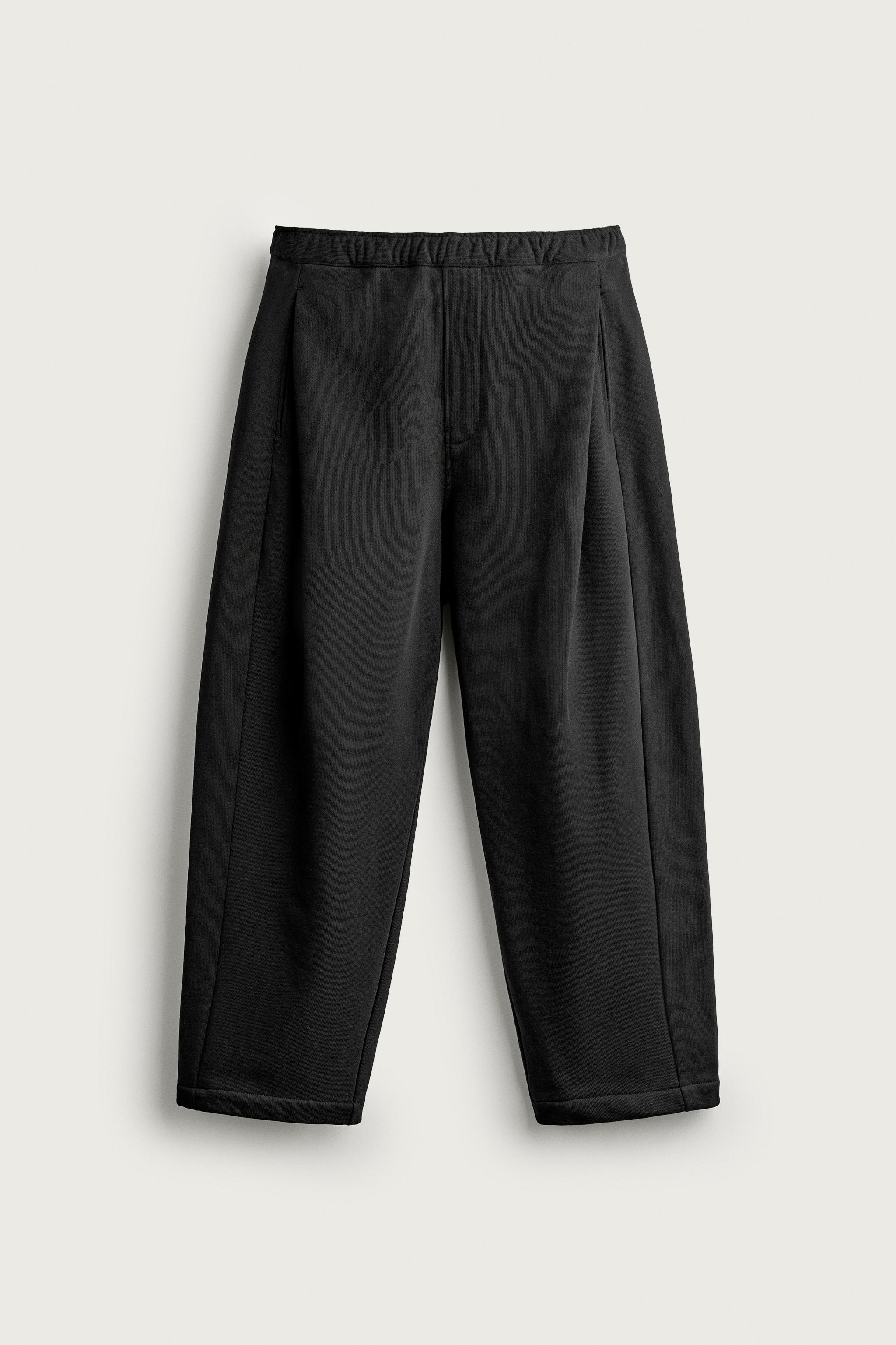 Zara Yan Pilili Jogger Pantolon görsel 5