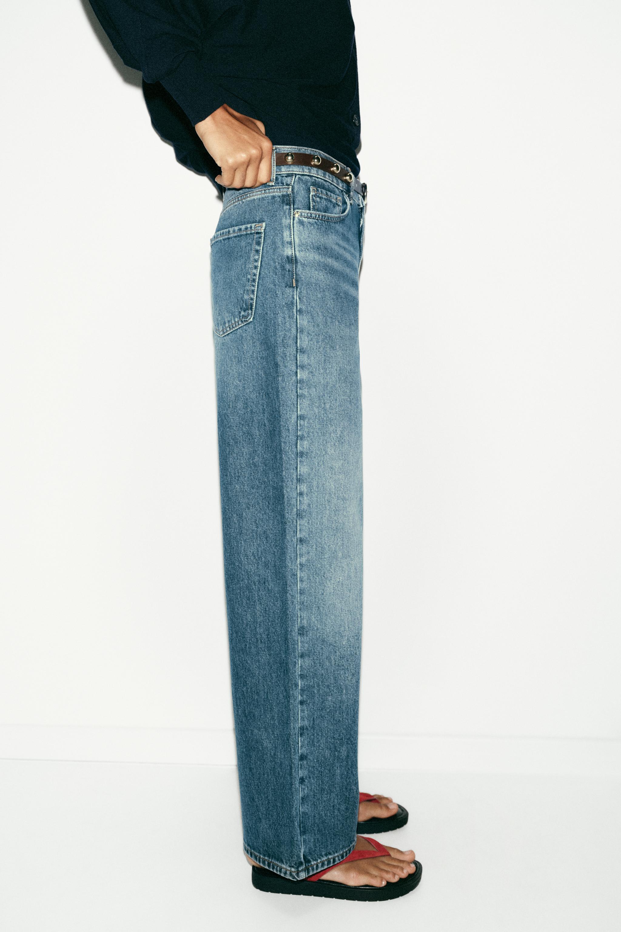 Z1975 KEMERLİ YÜKSEK BEL TAPERED FIT JEAN - Görsel 7