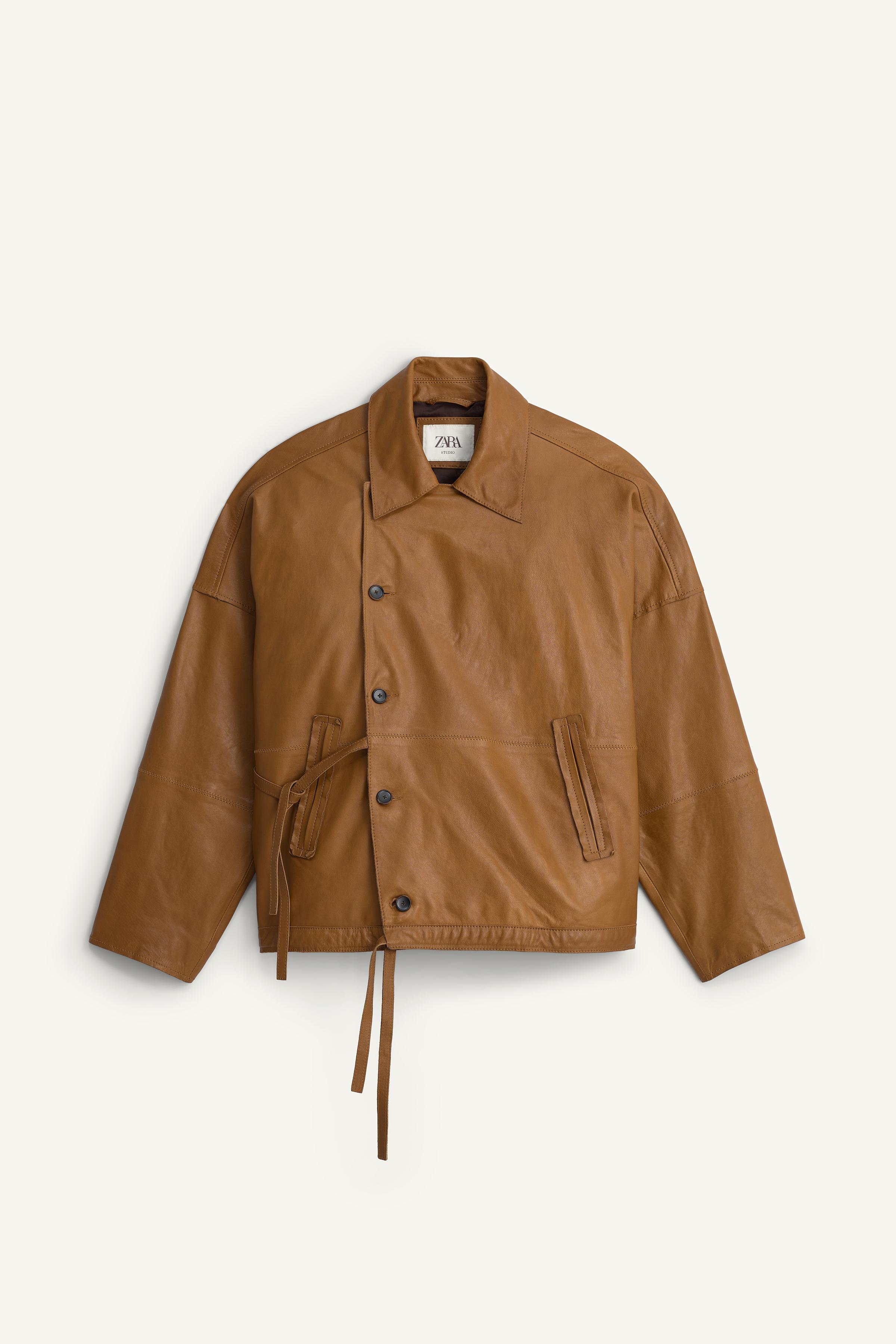 BLOUSON RELAXED EN CUIR NAPPA