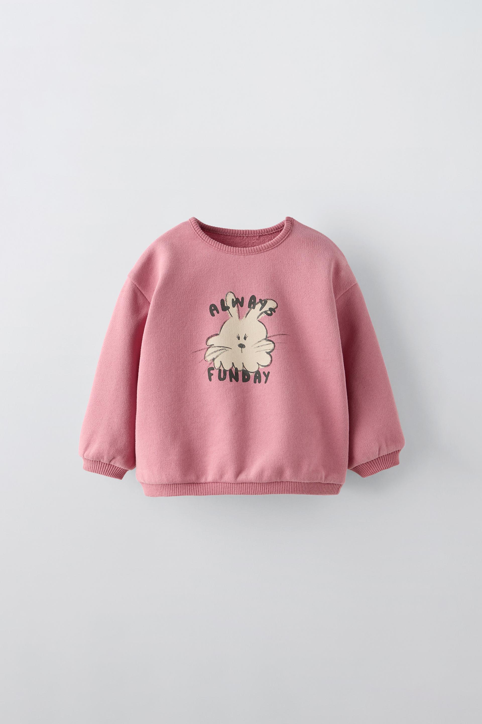 Zara kids rabbit sweatshirt shops 4-5 years