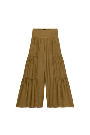 VOLUME CUT TROUSERS - Olive green by Zara