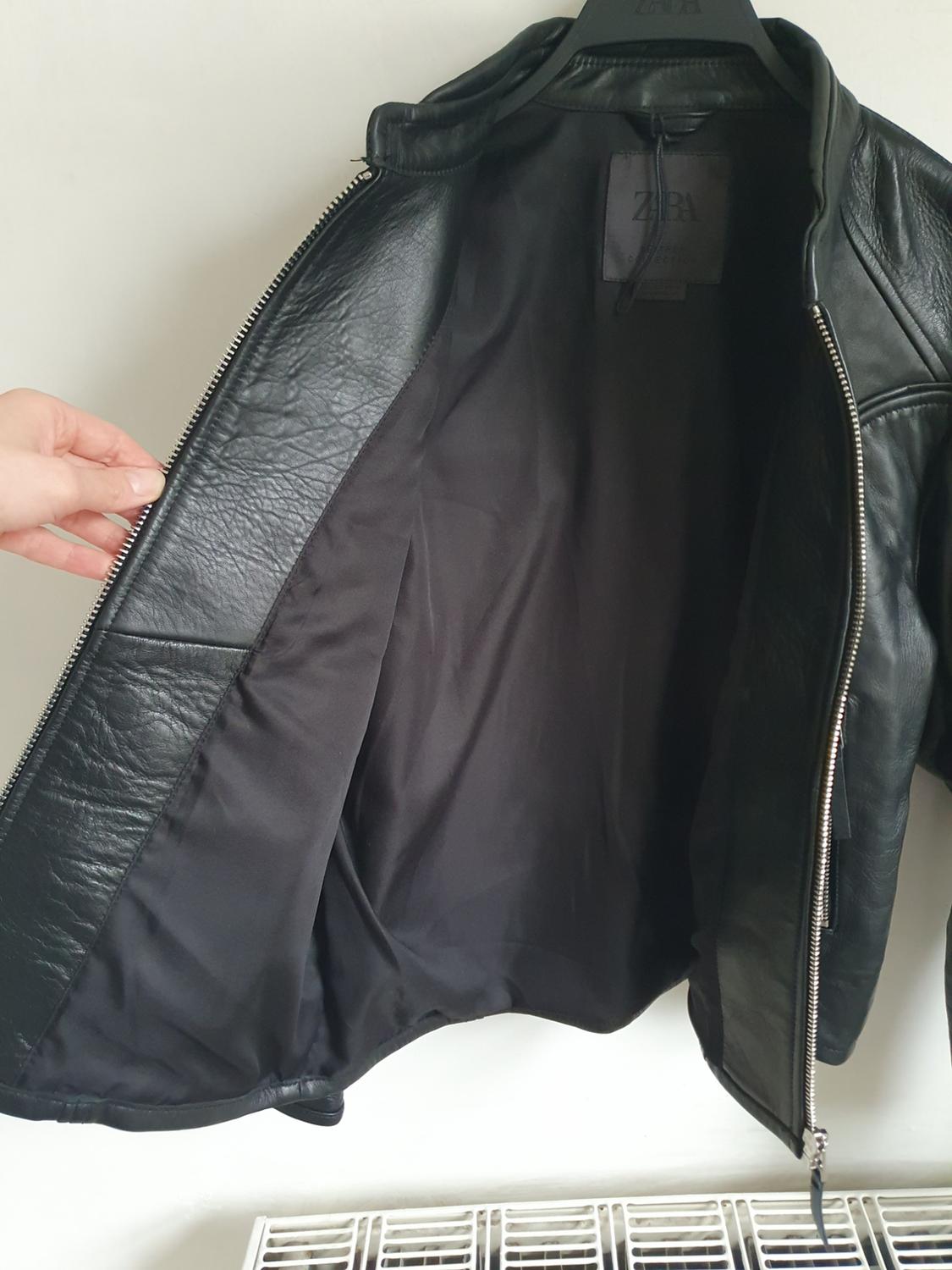 ZW COLLECTION LEATHER JACKET WITH ZIPS - Image 8