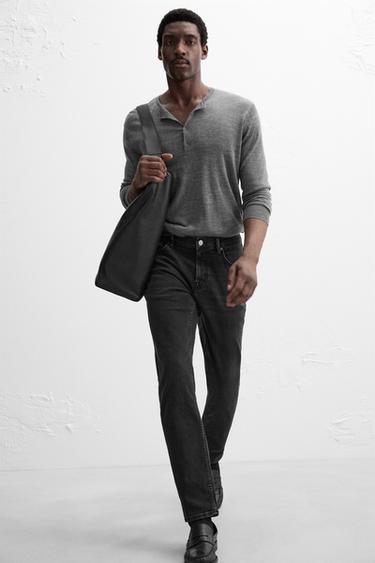 JEANS SLIM FIT - Carvão da Zara