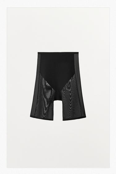 SHORTS CICLISTA MESH CON POLIAMIDA - Negro de Zara