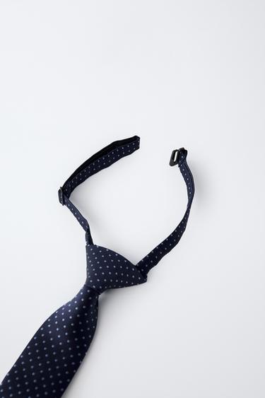 POLKA DOT PRINT TIE - Blue by Zara - Image 1