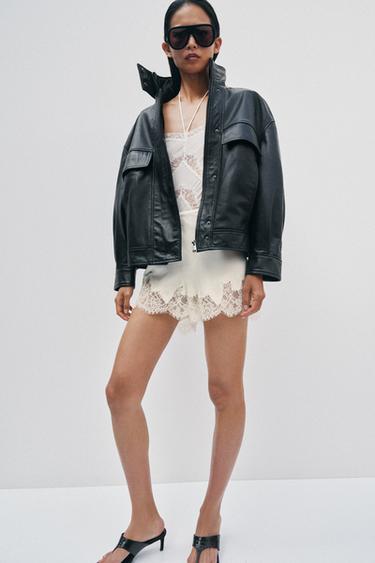 ZW COLLECTION LIMITED EDITION LEATHER JACKET - Black by Zara