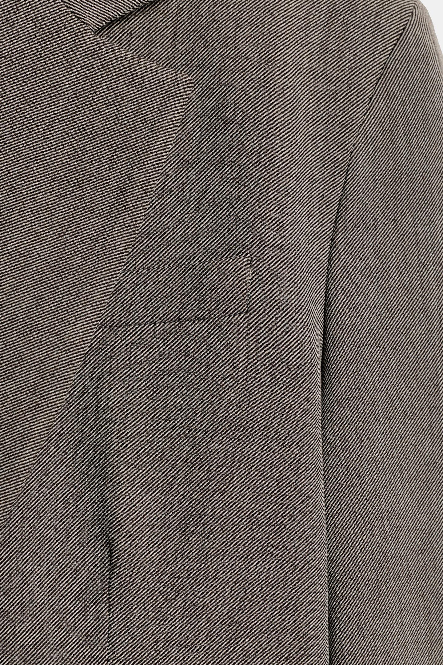 Женский пиджак Zara ZW Collection Double-Breasted, цвет: Коричневый меланжевый — фото 9