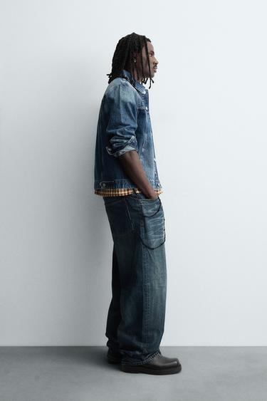 VESTE EN DENIM BASIQUE - Bleu de Zara - Image 3