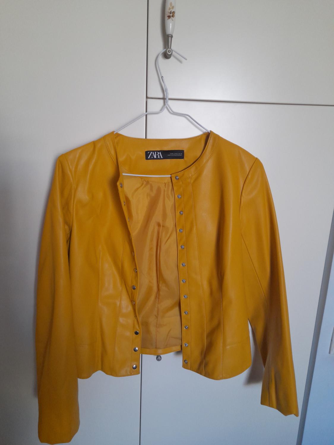 BUTTONED FAUX LEATHER JACKET
