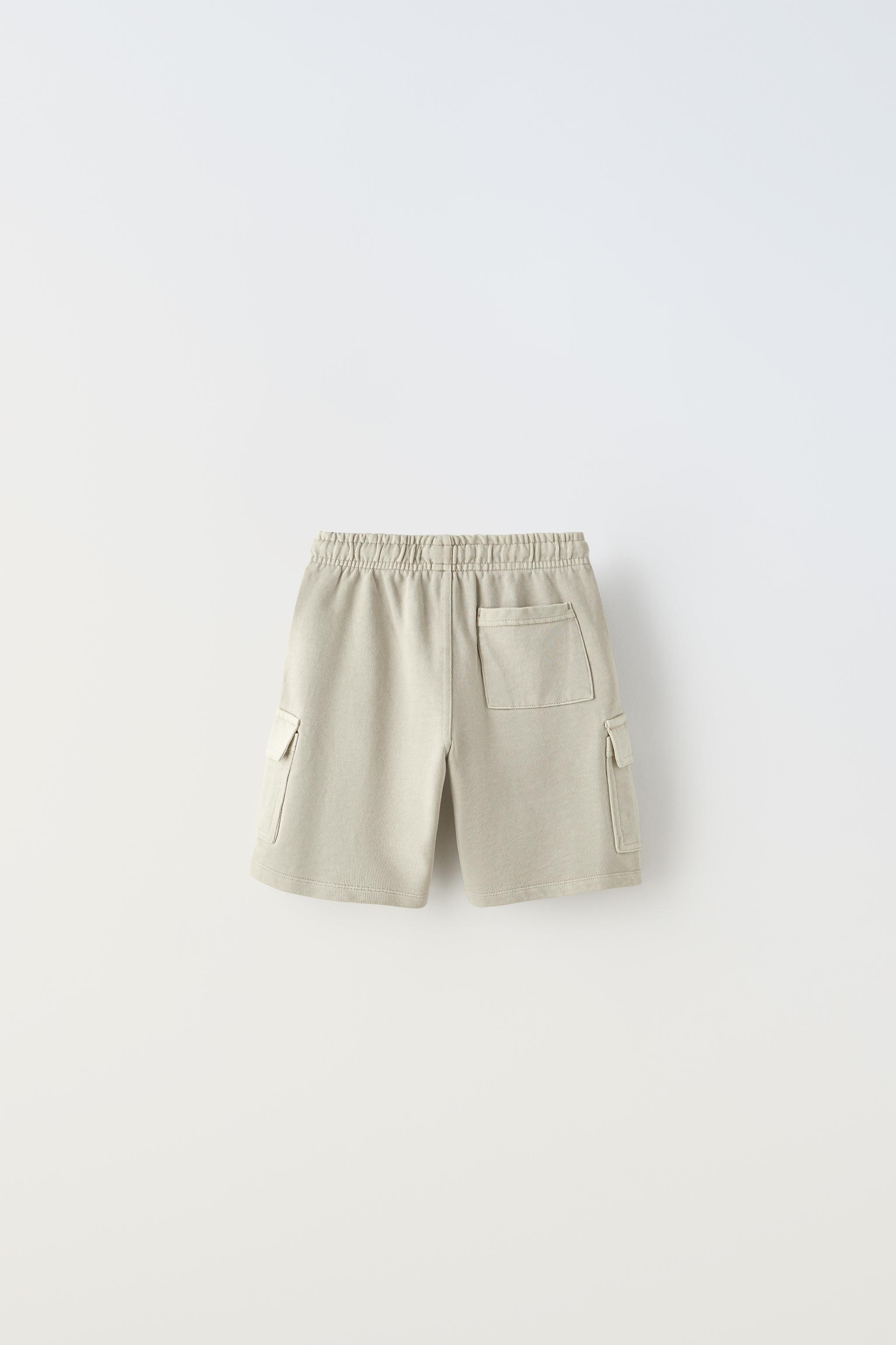 Eco-poplin cargo shorts