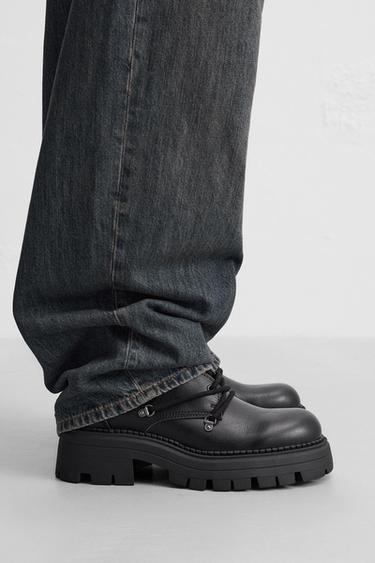 CHUNKY LACE-UP BOOTS - Black by Zara - Image 0