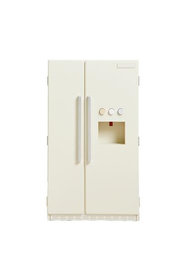 KIDS' WOODEN DOUBLE DOOR FRIDGE TOY - Cream by Zara