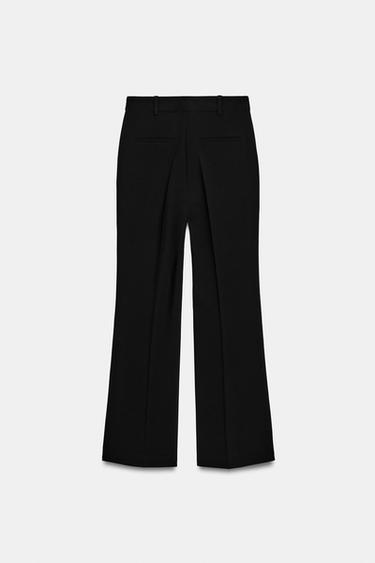 FLARE TROUSERS WITH SEAM DETAIL - Black by Zara - Image 1