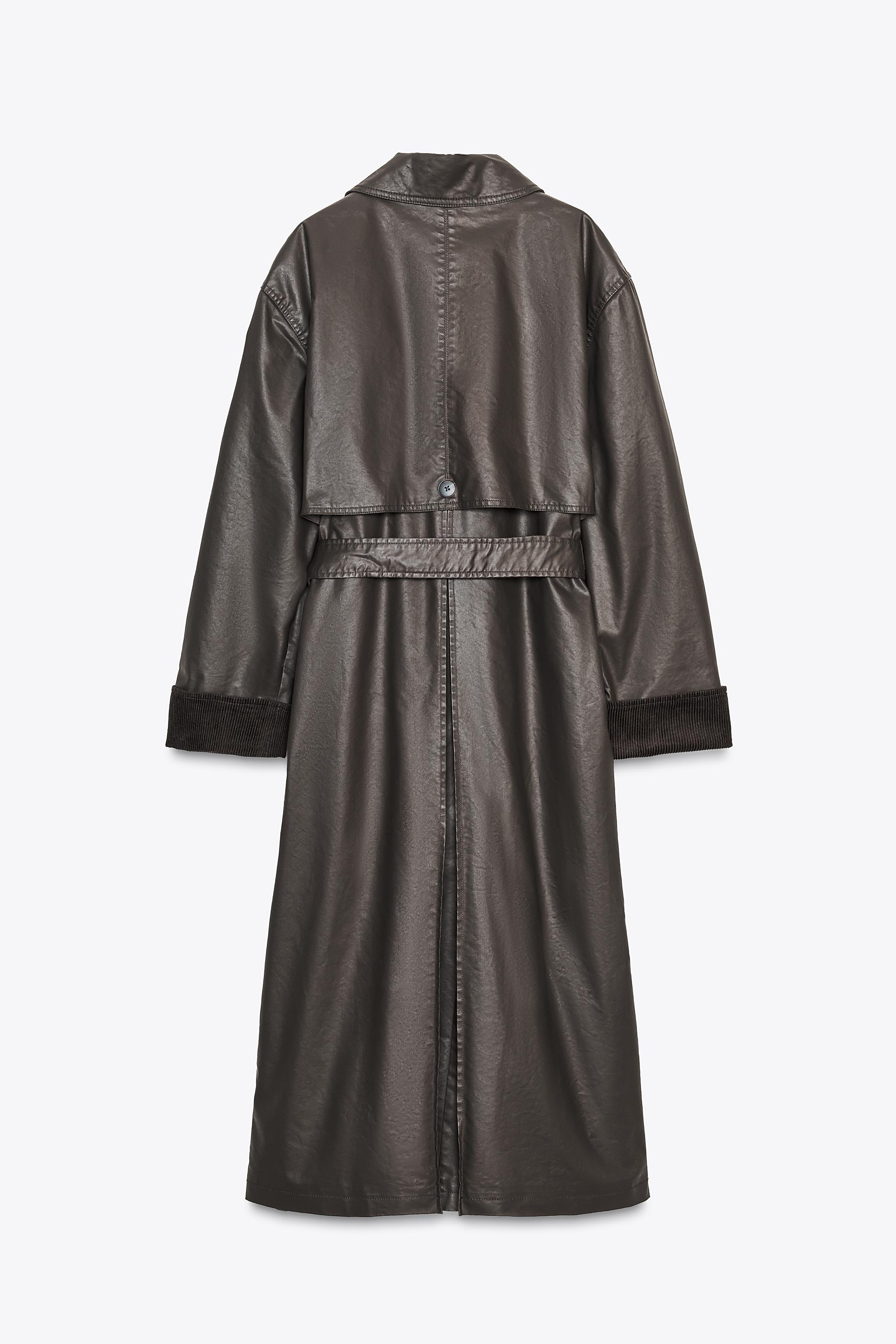 【ZARA】●#ワックスフィニッシュ コーデュロイカラートレンチコート● ZARAワックスフィニッシュ コーデュロイカラートレンチコート 新品未使用