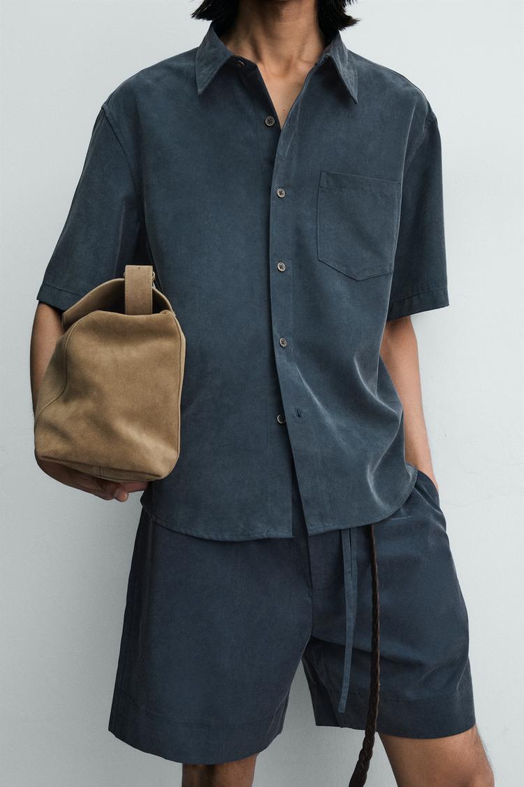 ZARA FADED-EFFECT RELAXED FIT SHIRT