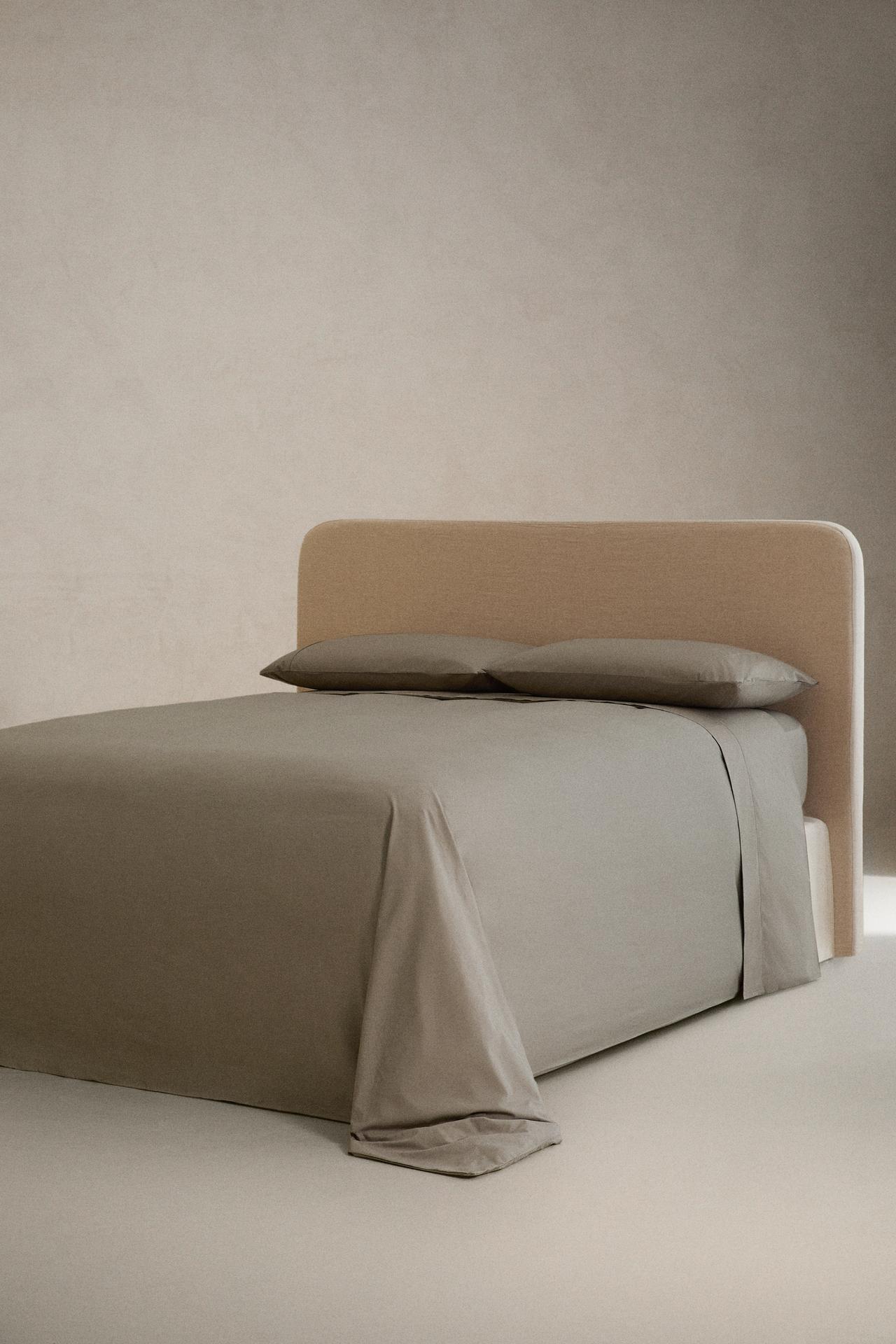 COTTON PERCALE FITTED SHEET (300 THREAD COUNT) | 30 CM HIGH — Taupe gray